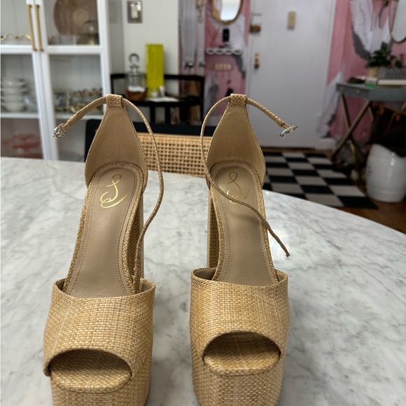 Sam Edelman Kori Raffia Platform Sandals - Picture 6 of 6